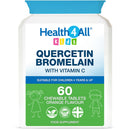 Health4All Kids Quercetin with Bromelain and Vitamin C, 60 Chewable Tablets, Vegan Natural Antihistamine Supplement, Inflammation Support, Sugar-Free Orange Flavour | Made in UK