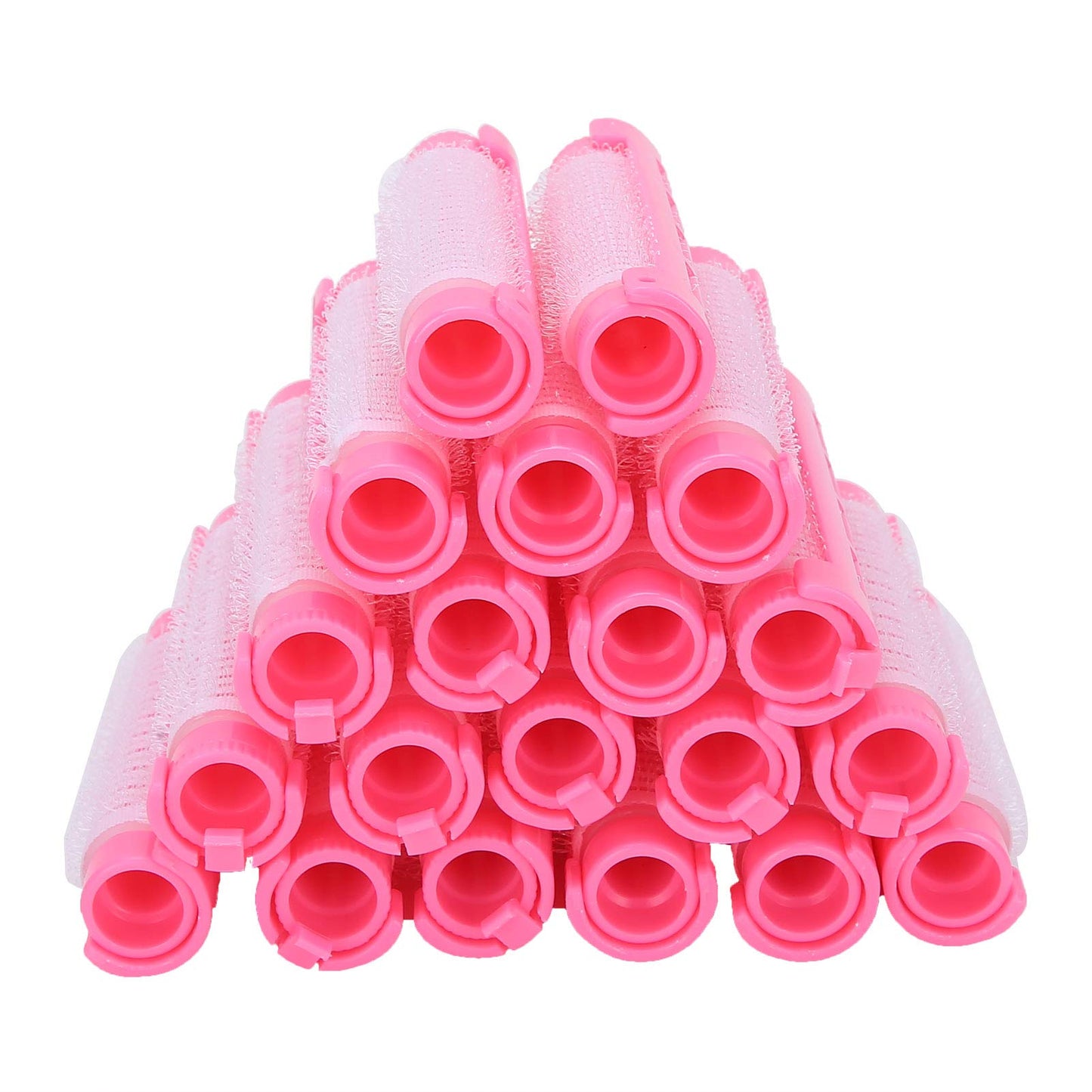 KIMISS 20pcs Hair Perm, Rod Roller Curler Hairdressing Curly Hair Perm Rods Fluffy Perming Rollers Short Large Tool KitPink (Pink)