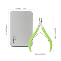FVION Cuticle Cutters, Stainless Steel Cuticle Remover, Professional Pedicure Manicure Tool - 9mm Green