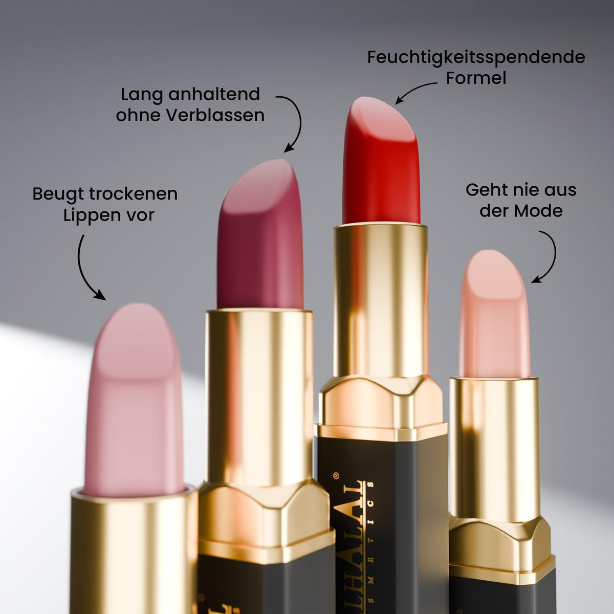 ALHALAL COSMETICS Halal MATTE VELVET LIPSTICK Long Lasting up to 16h Vegan and Cruelty-Free (AL-15-SAMEEN)