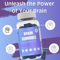 NeuroX Brain Health Gummies – Focus, Memory & Concentration Support with Ashwagandha, DHA, Brahmi Extract, Zinc, Magnesium & More – 60 Gummies