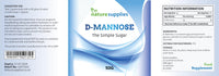 naturesupplies D-mannose Powder - GMO Free - Vegan Friendly - Highly Concentrated Mannose Pure Ingredients, No Chemicals in Our Supplements - Naturesupplies