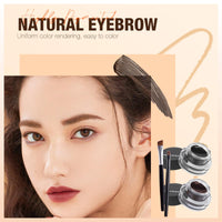 Waterproof Gel Eyeliner Set 2color,High-Intensity Pigments Eyebrow Colors Gel,Long Lasting Formula Liner EyelinerGel,Eye Makeup Set For Sensitive Eyes,With 2 Pack Eyeliner Brush And Brow Brush