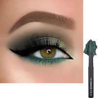 Dark Green Eyeshadow Stick, Gothic Smokey Color Eye Shadow Pencil, Balck Metallic Glitter Eyeshadows Crayon, Creamy Pearlescent Highlight Pen, Smooth Eyeliner Gifts for Women