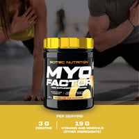 Scitec Nutrition MyoFactor Flavored Food Supplement Drink Powder with creatine, Amino acids, Vitamins, Minerals, Coleus forskohlii Extract, 285 g, Peach Ice Tea