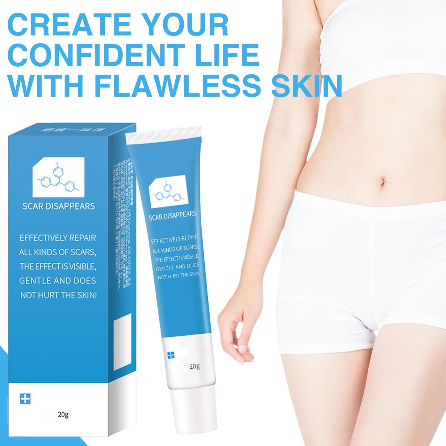 COWANIEE 2 Pcs Scar Removal Cream,20g