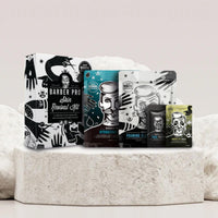 BeautyPro BARBER PRO Skin Revival Mens Pamper Kit 4-in-1 Under Eye Mask Peel Off Putty & 2 Face Masks Rejuvinate Hydrate Soothe Tired Eyes Cleanse Pores Multi Award Winning Brand