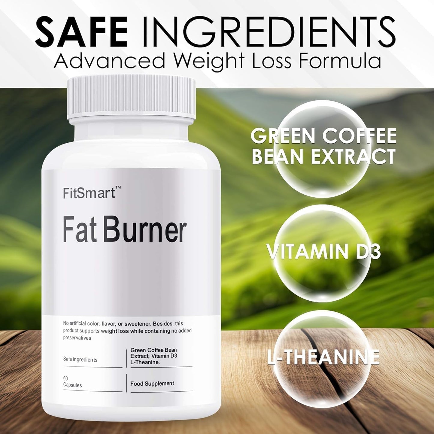 FitSmart - Weight Management - Natural Ingredients - 60 Capsules - New & Sealed - Vegan/Slim Warriors