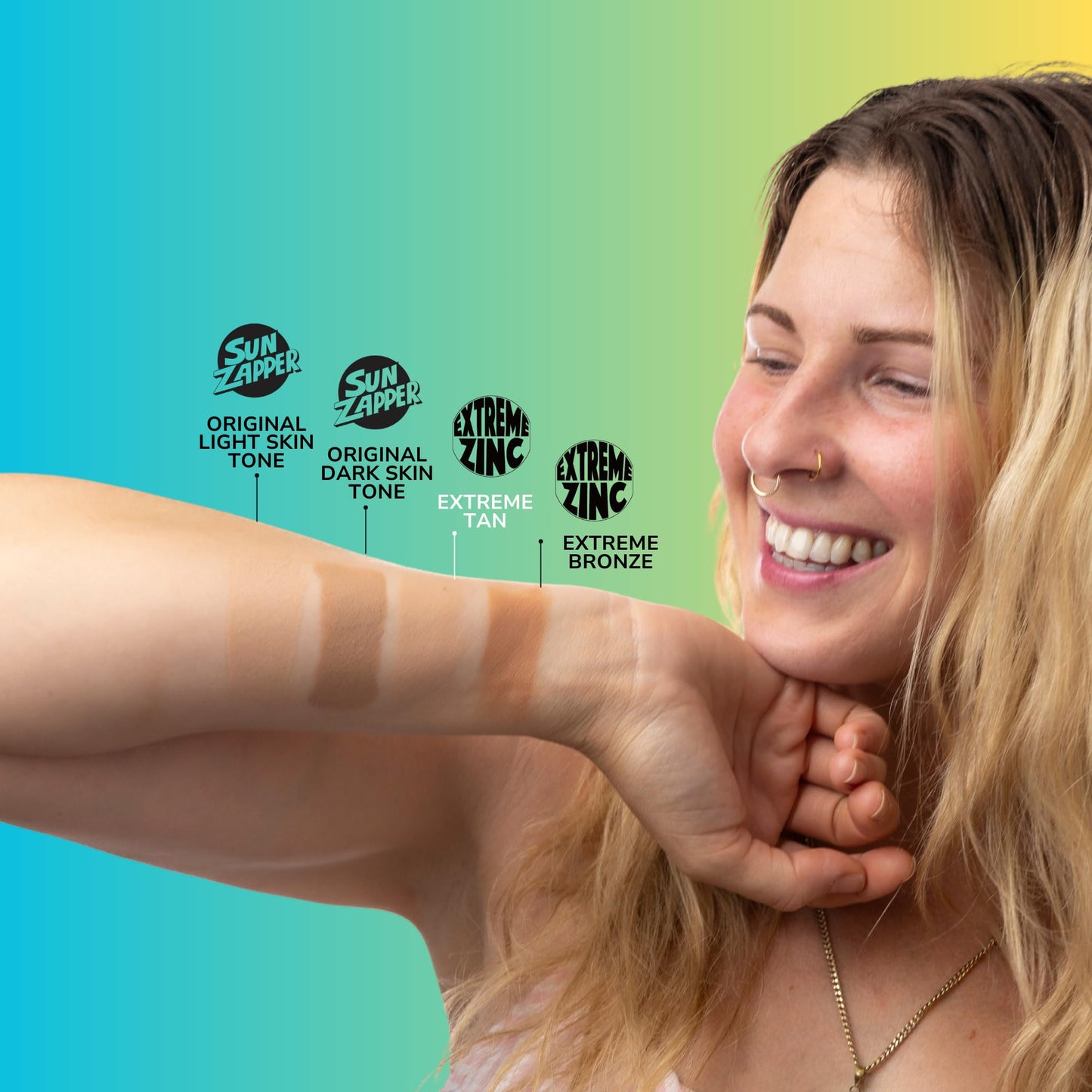 Sun Zapper Zinc Stick - Tan, Light Skin Tinted Sunblock Stick SPF 50+ Zinc Oxide Sunscreen for Face Mineral Sun Cream Made in Australia