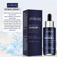 Aeshory Retinol Serum for Face/Neck/Eyes 50ml, High Strength with 5% Retinol, 30% Vitamin C, Vitamin E & Hyaluronic Acid - Anti Aging Facial Serum for Moisturizing, Fine Line and Wrinkles, Skin Repair