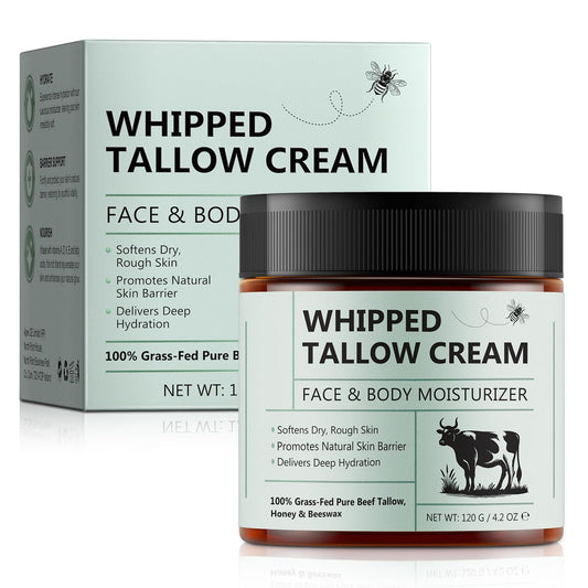Generic Whipped Tallow & Honey Balm, 100% Grass Fed Beef Tallow for Skin Care, 2-In-1 Face Cream And Body Lotion For Dry, Damaged, Or Sensitive Skin Care, 120g/4.2 oz