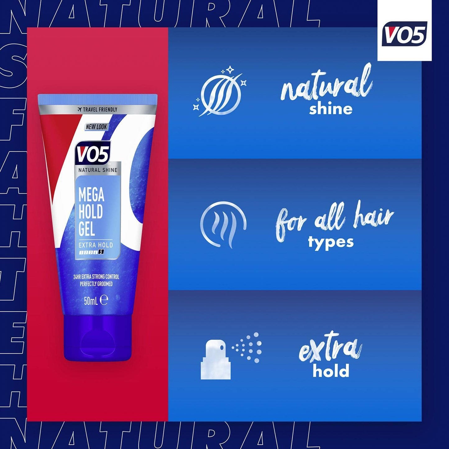 VO5 Mega Hold Styling Gel, 50ml