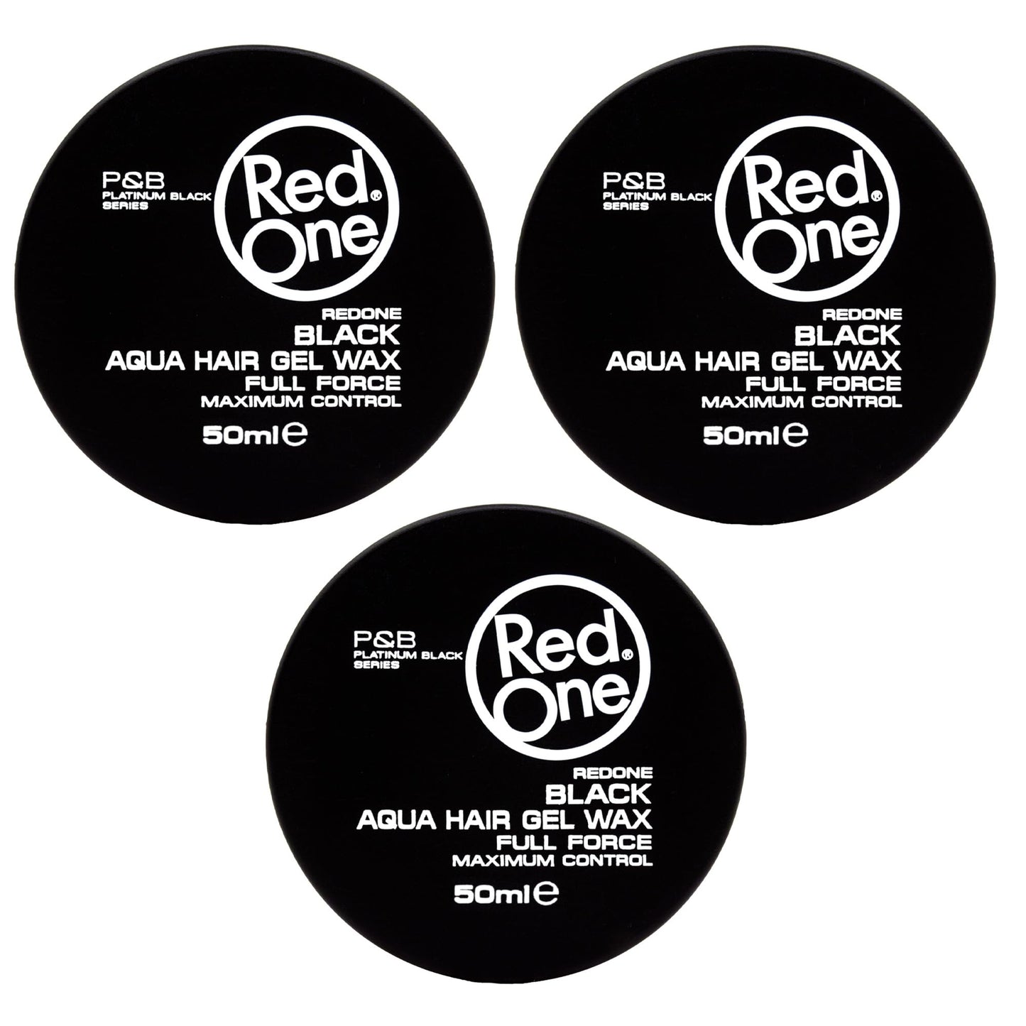 Redone Hair Styling Aqua Wax Black 3 x 50ml | Gel Wax | Lime Scent | Extra Hold | Men & Women Hair Wax | Long Lasting | Shiny Look | Maximum Control 3 PCS
