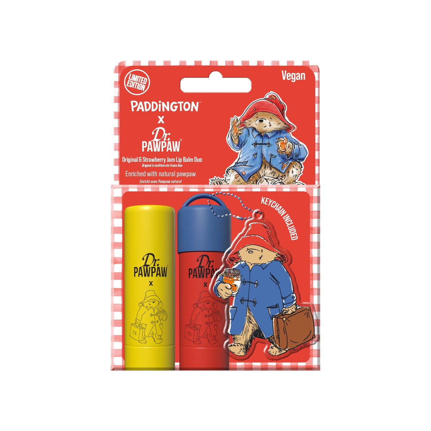 Dr. PAWPAW ORIGINAL BALM Dr.PAWPAW x Paddington Lip Balm Duo with Keyring 2 x 4g