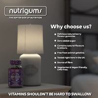 DOZYBEARS® 60 Vegan Gummy Bears. Mixed Berry Flavour with 5-HTP, L-Tryptophan + Vitamins C, B2, B3, B5, B6 B12 with Chamomile and Lemon Balm to Support Rest & Sleep. Adults & Kids 12+ Years