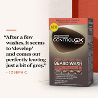 Just For Men Control GX Beard Wash, Reduces Grey With Each Wash For Subtle, Natural-Looking Results – All Shades, 118 ml