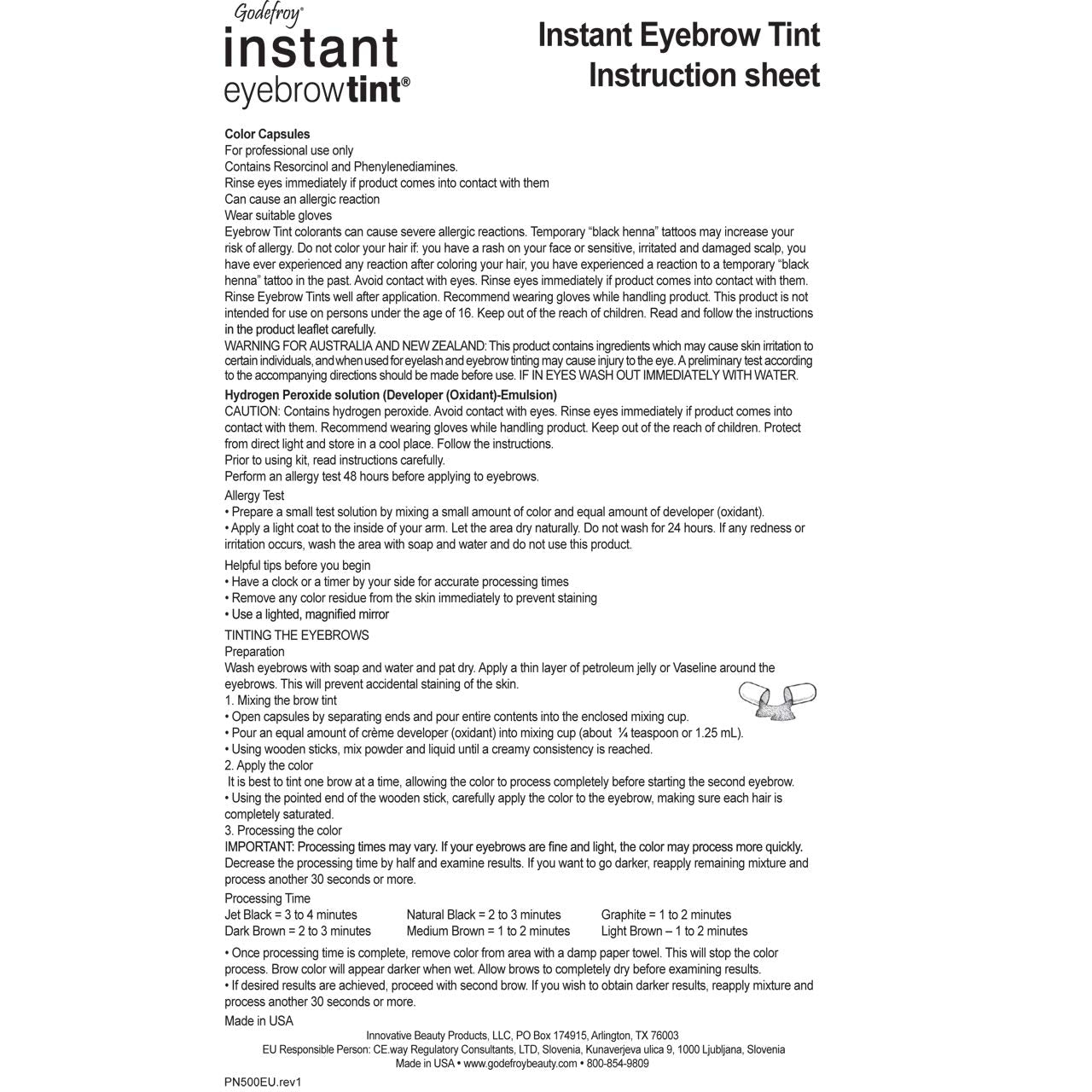Godefroy Instant Eyebrow Tint for Men (Dark Brown)