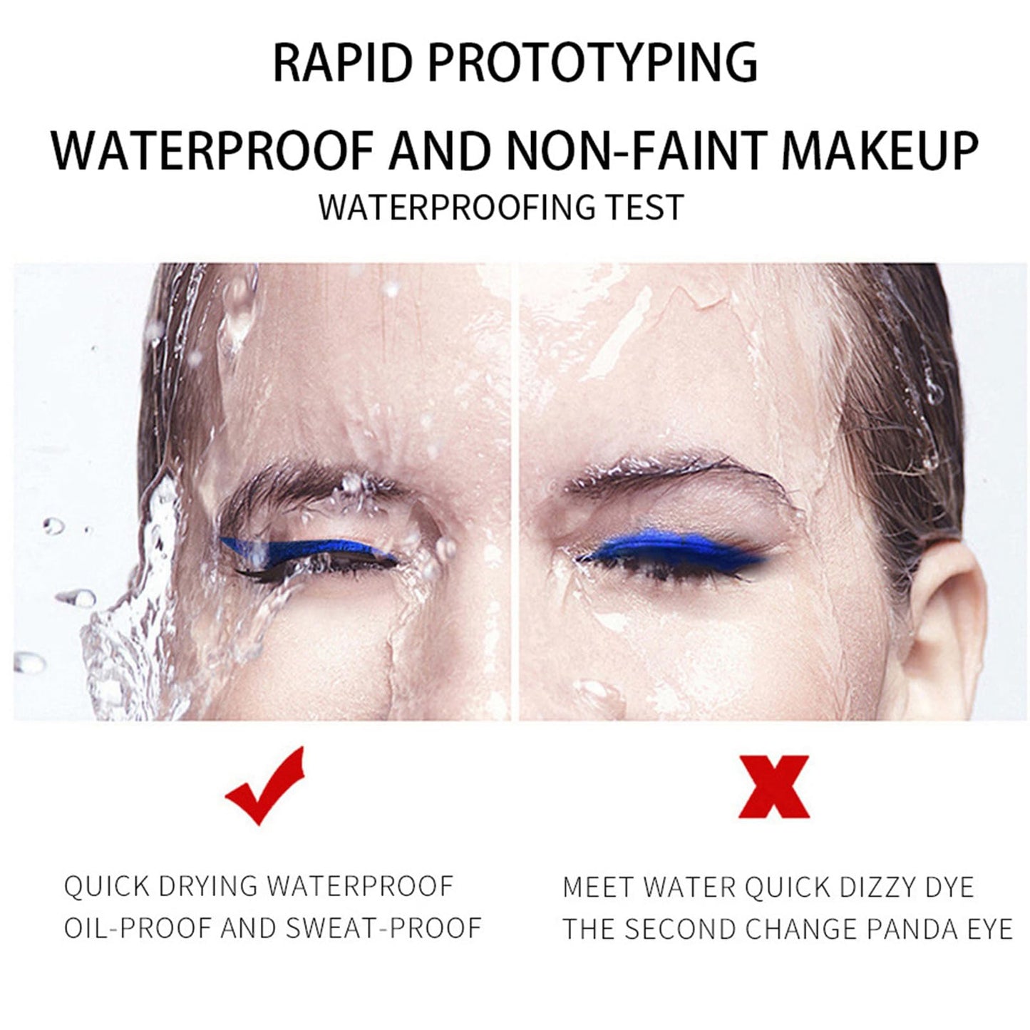 FresFresi Royal Blue Matte Liquid Eyeliner - Waterproof & Long-Lasting, Highly-Pigmented Coloured Eye Liner for Makeup - Eye Makeup Tool Essential