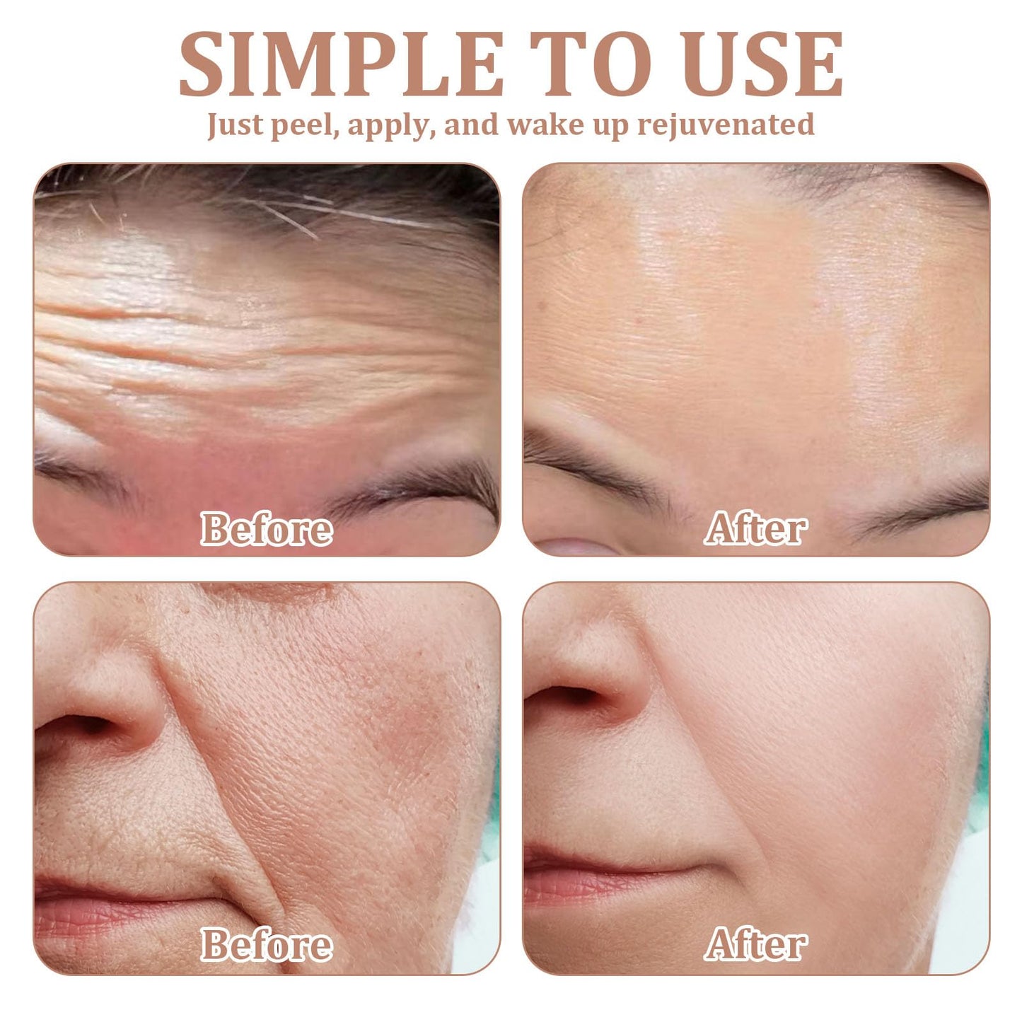 MADGININE 10 Pieces Forehead Wrinkle Patches,Wrinkle Patches High Elasticity Japanese Face Tape Moisturizing Face Tape Available for Both Men and Women Suitable for Forehead and Facial Wrinkles