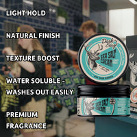 Dark Stag Sea Salt Cream, Light Hold Hair Styling Cream 100ml/3.5oz