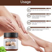 jinyue S-trawberry S-kin Treatment,Strawberry Legs Treatment,Keratosis Pilaris Cream，Keratinization & Exfoliating Body Cream for Bumpy Skin, Chicken Skin & Strawberry Spots Repair120g