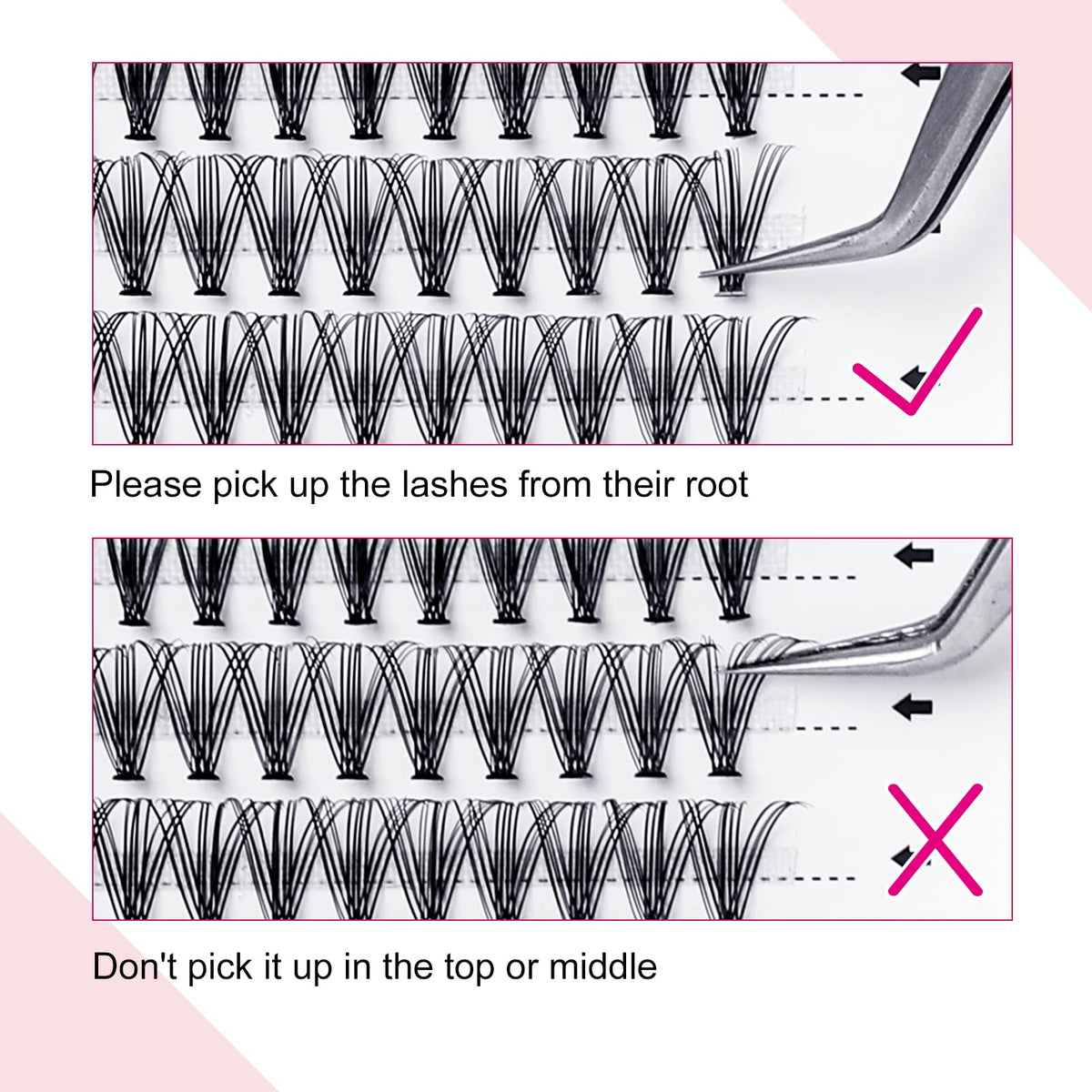 FADLASH Lash20D 0.07mm D Curl 8-15mm Mixed Length Cluster Lashes DIY Eyelash Extensions