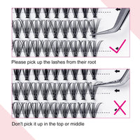 FADLASH Lash20D 0.07mm D Curl 8-15mm Mixed Length Cluster Lashes DIY Eyelash Extensions
