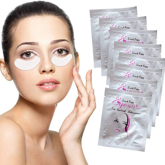 Sunallwell 100 Pairs Eye Lash Pads Eyelash Pads Under Eye Patches Under Eye Pads Under Eye Gel Pads Premium Eye Pads for Eyelash Extensions Pro Salon and Individual Eyelash Extension