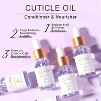 Gelike ec Organic Cuticle Nail Oil 15ml Vitamin B& E Essential Oil Moisturize with Convinient Dropper Design, Nail Cuticles Oils Treatment Damaged Dry for Nail Care Repair Growth (Lavender)