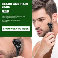 URAQT Derma Roller, 2.5mm Beard Roller, 540 Titanium Micro Needling Roller for Men and Women, Microneedle Face Roller Beard Growth Roller for Stimulate Hair Growth, Facial Skin Care, Scar Removal