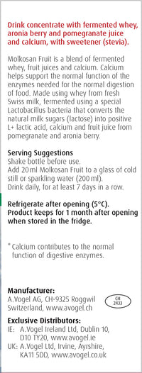 A.Vogel Molkosan Fruit | Prebiotic Formula Providing Gut Health Support | Berry & Pomegranate | 200ml