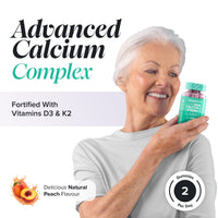 novomins Calcium Gummies 400mg - with Vitamin D3 K2 - Alternative to Calcium Tablets - Vegetarian - 1 Month Supply - Healthy Bones & Muscles - 60 Gummies - Novomins