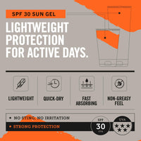 LIFEJACKET LifeJacket Sun Protection Gel SPF 30 UVA, UVA 5* Sun Cream/Sunscreen factor 30, Face + Body 200ml Lightweight, Non-greasy, Water resistant, Cruelty free, Clinically Approved for Sensitive & Dry Skin