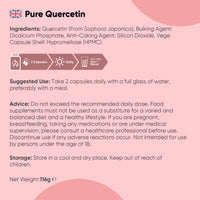 WeightWorld Quercetin Supplement 1000mg - 180 Quercetin Capsules - 3 Months Supply - Sourced from Sophora Japonica - 2 Capsules per Day - Non-GMO & Magnesium Stearate-Free - Vegan-Friendly Flavonoids Supplements