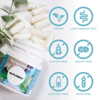 Alflorex Plus Calcium – Daily Gut Health Probiotics - Contains Calcium & Bifidobacterium Longum Bacterial Culture Strain 35624 – No Refrigeration Required - 30 Capsules