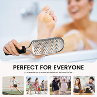 BEZOX Pedicure Foot File Foot Scraper for Hard Skin (XL Size) -Hard Skin Remover Used on Wet or Dry Feet- Huge Plane Surface Foot Scrubber for Soft & Smooth Heels(Black)