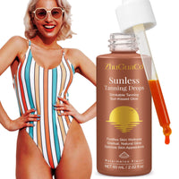 Tanning Drops Drink, Drinkable Tanning Drops, Enhancing Your Natural Skin Tone for a Genuine, Sun-Kissed Glow, Nourishing Self-tanning tan enhancer drops 60ml