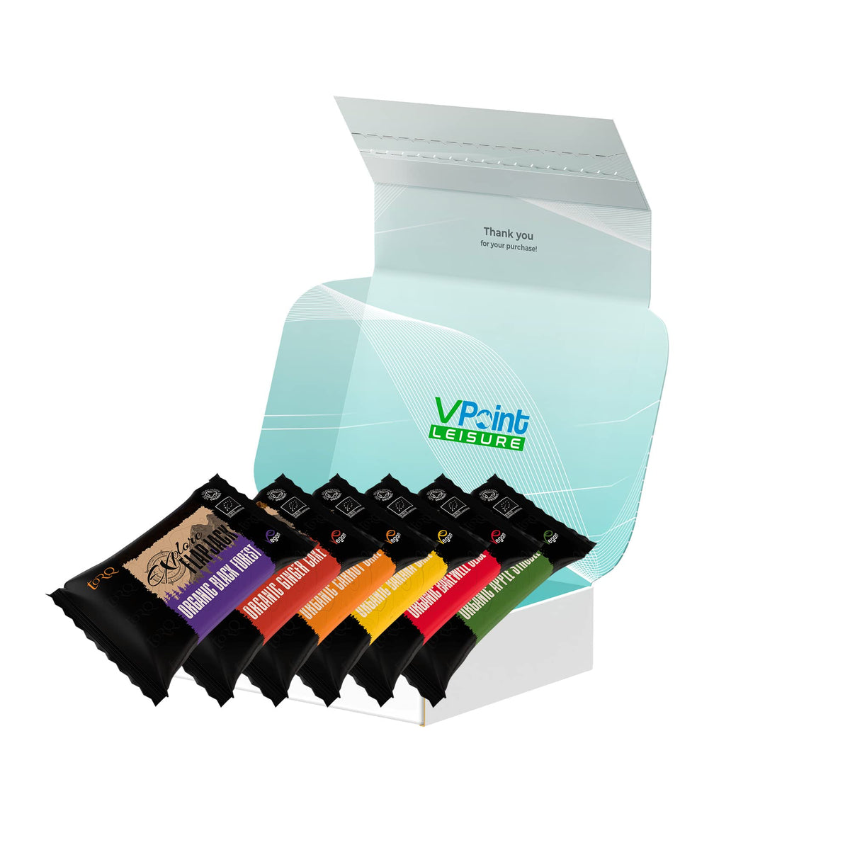VPoint Leisure Torq Explore Flapjack 6 Bar Selection Box Bundle - Vegan Friendly - 6 x 65g Bars (Different Flavours)