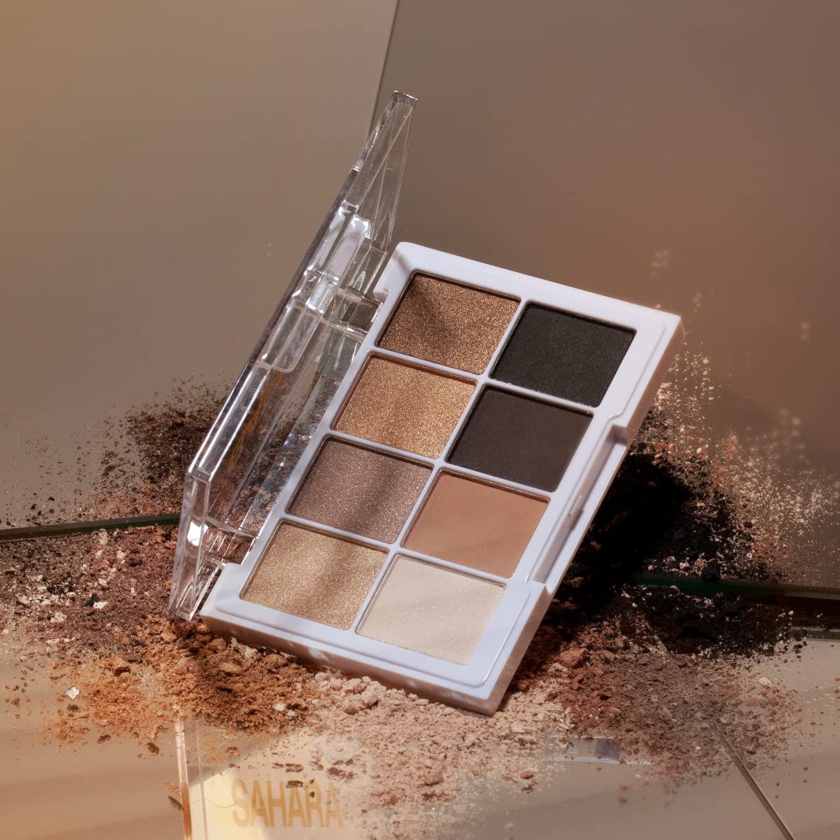 Collection Cosmetics Intensely Pigmented Colour Eye Shadow Palette with 8 Stunning Shades, Matte and Metallic, Sahara Dunes