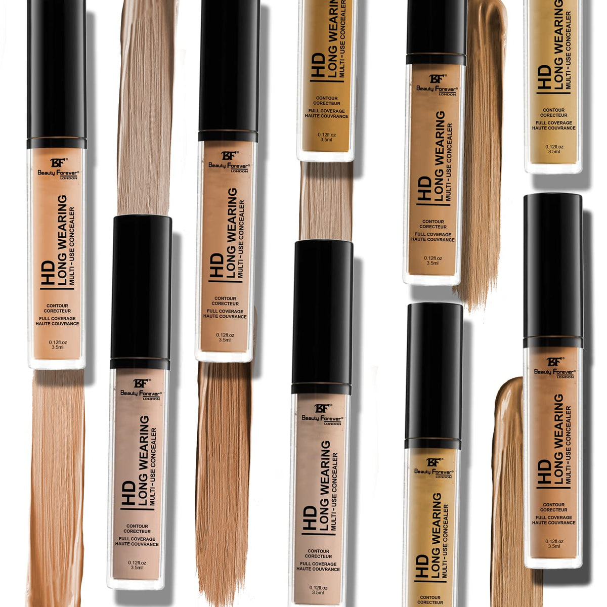 BF Beauty Forever Beauty Forever HD Long Wearing Multi-use Concealer, Emollient Rich Formula, Creamy & Blend-able, 3.5ml (03 LIGHT)