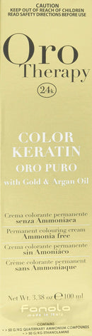 FANOLA Fanola - Oro Therapy Color Keratin Puro, crema colorante permanente 100mL 10.1 Biondo platino cenere