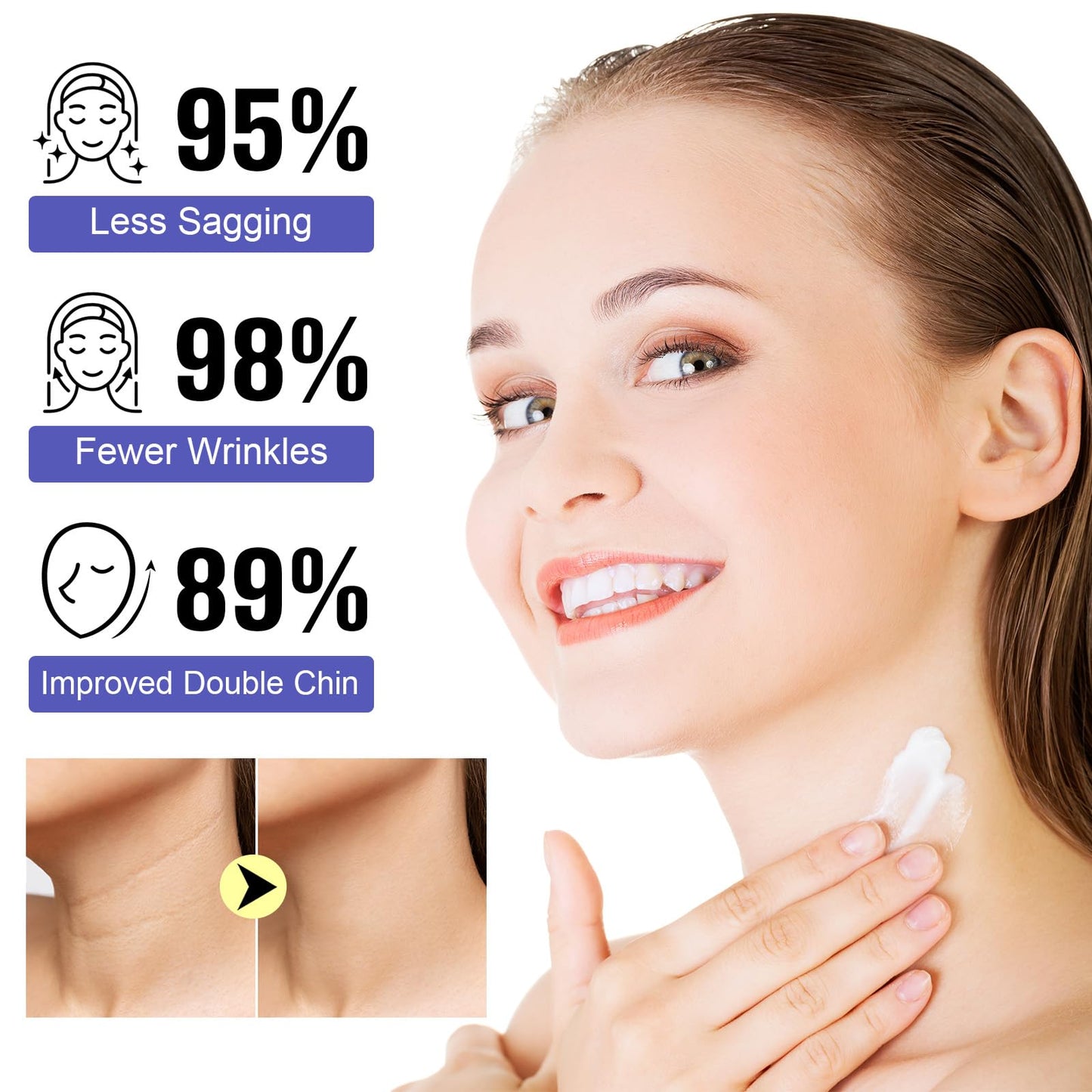 Neck Cream, 2PCS Neck and Chest Firming Cream, Tightening & Lifting Sagging Skin - Reduce Fine Lines & Wrinkles - Advanced Neck Cream Skin Moisturizing (100ml)