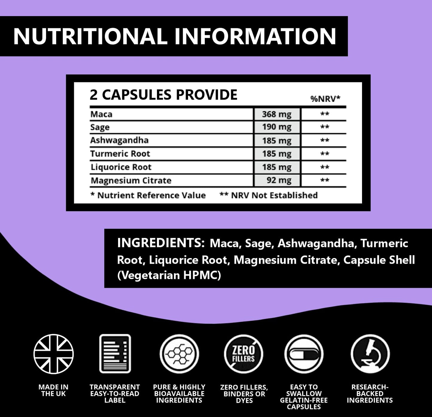 DEENVIDA NUTRITION Halal Menopause Supplements for Women, Perimenopause & Menopause Support, Multi-Nutrient Wellbeing Support, Suitable for Vegetarians, 1 Month Supply, 60 Capsules, DeenVida Nutrition