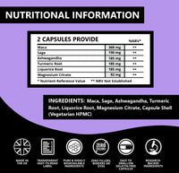 DEENVIDA NUTRITION Halal Menopause Supplements for Women, Perimenopause & Menopause Support, Multi-Nutrient Wellbeing Support, Suitable for Vegetarians, 1 Month Supply, 60 Capsules, DeenVida Nutrition