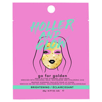 Holler & Glow Holler and Glow Go For Golden, Gold Glitter Hydrogel Face Mask