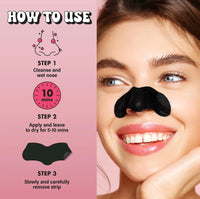 T-Zone Charcoal & Bamboo Nose Pore Strips (6 Pack) - Blackhead Remover Strips with Activated Charcoal, Unclogs Pores, Removes Dirt & Oil for Fresh, Clearer Skin
