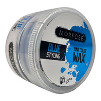 MORFOSE Morfose Hair Colour Wax Styling,Temporary Hair Dye Wash In Wash Out, Coloured Hair Wax Kids Instant Styling, Hair Colour Pomade Washable for Men, Women, Party, Cosplay (Blue, 100 ml)