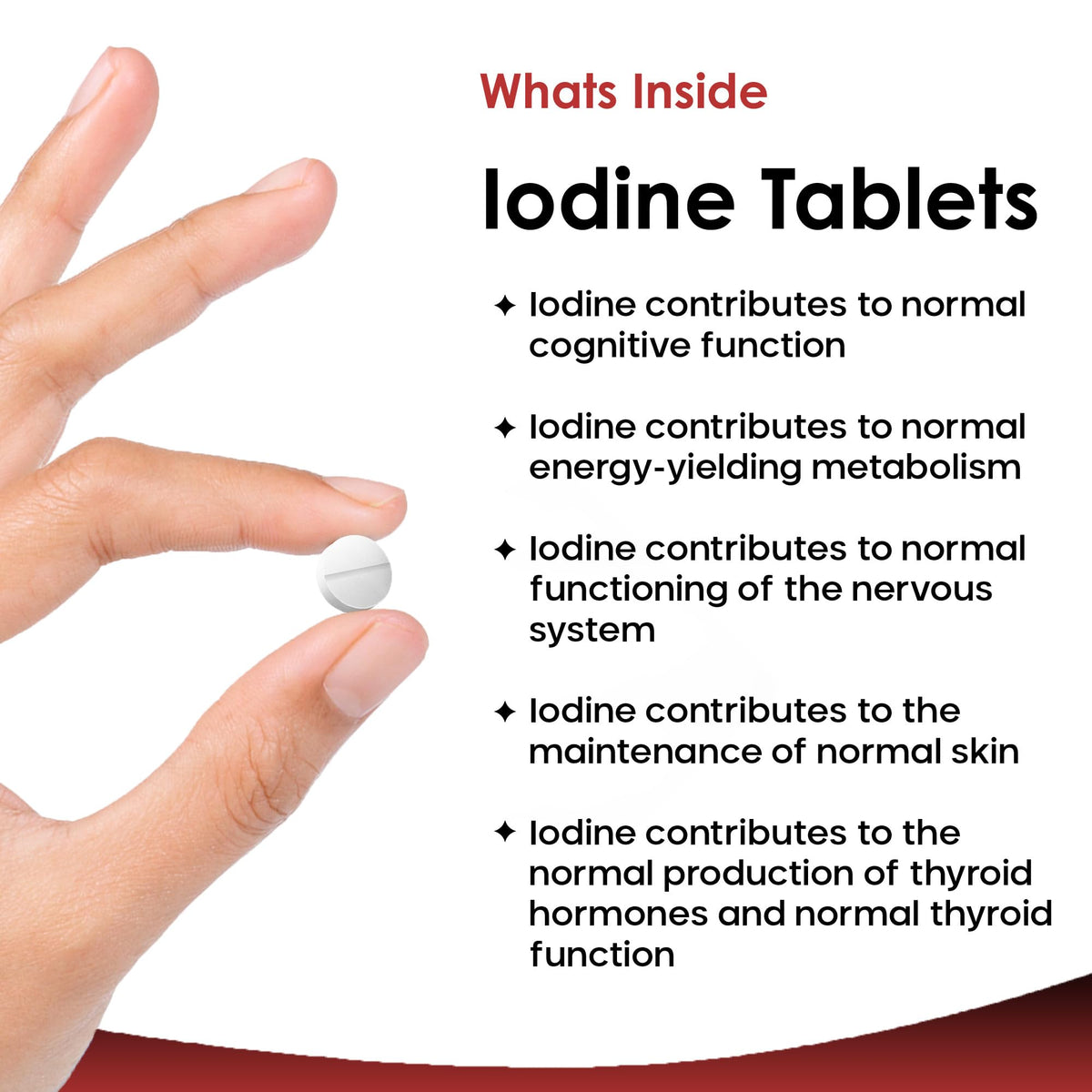 NEW LEAF PRODUCTS Iodine Tablets 500mcg 365 (1 Year Supply) Vegan High Strength Tablets Iodine Supplements, Natural Source of Iodine from Potassium Iodide GMO Free, GMP, Made in UK by New Leaf