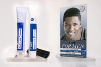 FYNE - Natural Black Permanent Hair Colour | Grey Hair Colouring for Men with Comb Applicator Included | Natural-Look Hair Dye | No Mixing Ready to Apply | Ammonia and Cruelty-Free