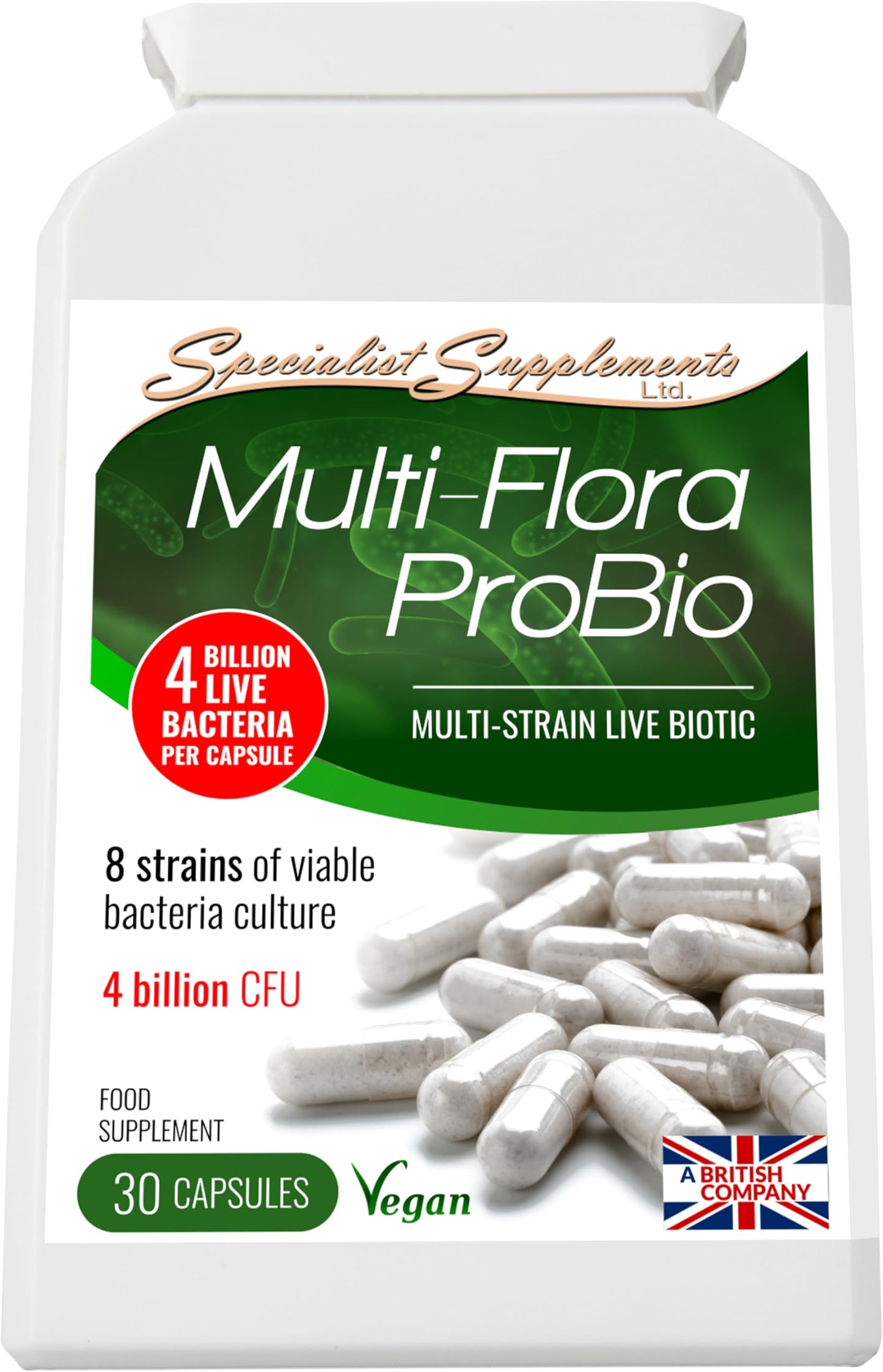 Specialist Supplements Multi-Flora ProBio Live Culture Formula 30 Capsules